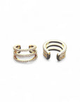 Triple Pave Cuff Set