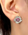 Sweet Flower Stud - Emerald