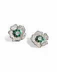 Sweet Flower Stud - Emerald