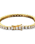 Gold Classic Tennis Bracelet - 4mm