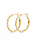Dainty Moissanite Hoops - 25mm