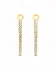 Dainty Moissanite Hoops - 25mm