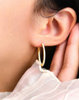 Dainty Moissanite Hoops - 25mm