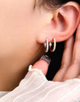 Dainty Moissanite Hoops - 15mm