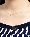 Dancing Moissanites Necklace - Platinum