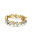 Multishape White Sapphire Eternity - Gold