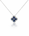 Pre-Order Blooming Flower Necklace Sapphire