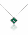 Blooming Flower Necklace emerald