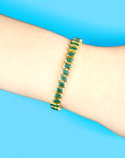 Emerald Cut Bezel Tennis