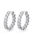 Yummy Moissanite Hoops - Platinum