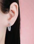 Yummy Moissanite Hoops - Platinum