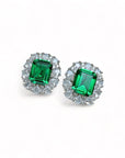 Mini Exquisite Emerald Studs