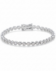 Cool Hearts Tennis Bracelet - Platinum