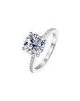 Pave Band Round Engagement Ring - 925