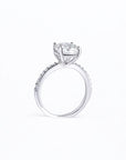 Pave Band Round Engagement Ring - 925