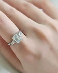 Classic Emerald Engagement Ring - 925