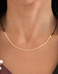 Cutie Initial Herringbone Necklace