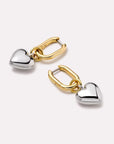 Gold & Silver Heart Hoop