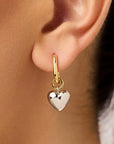 Gold & Silver Heart Hoop