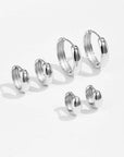 Classic Chunky Hoops - Platinum