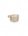 Striped Pave Cuff