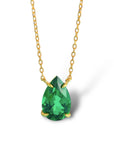 Pear Emerald Necklace