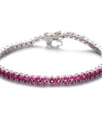 Pink Sapphire Tennis Bracelet