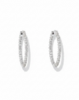 Oval Diamond Hoops