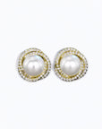 Pearl Orbit Studs - Gold