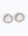 Pearl Orbit Studs - Silver