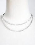 Gold Classic Tennis Necklace 3mm - Brass