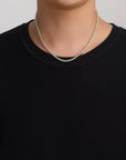 Heart Pave Tennis Necklace - Platinum