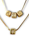Cutie Initial Herringbone Necklace