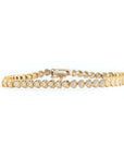Gold Heart Tennis Bracelet