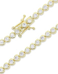 Gold Heart Tennis Bracelet