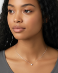 Touch of Light Solitaire Necklace - Gold