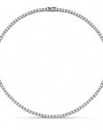 Platinum Classic Tennis Necklace 3mm - Brass