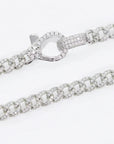 Frosted Cuban Bracelet - Platinum