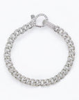 Frosted Cuban Bracelet - Platinum