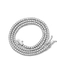 Platinum Classic Tennis Necklace 3mm - Brass