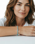 Turquoise Tennis Bracelet 2mm - 925 Sterling Silver