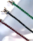 Natural Stone Tennis - Emerald - Gold