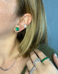 XL Emerald Stud Earring