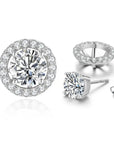 Crown Moissanite Stud