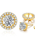 Crown Moissanite Stud
