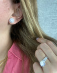 Crown Moissanite Stud