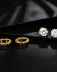 Crown Moissanite Stud