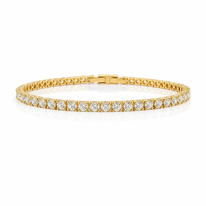 Classic Gold Tennis Bracelet - Brass