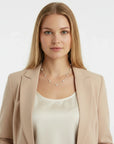 Queens Candy silver choker necklace featuring delicate irregular freshwater pearls on a rhodium-plated 925 silver chain