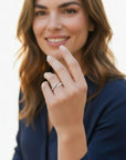 Frosted Twist Ring - Platinum
